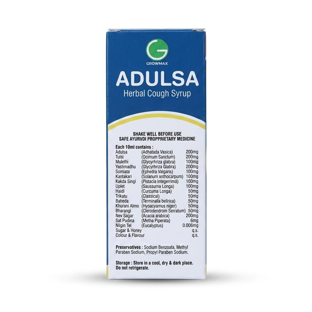 Growmax Adulsa Herbal Cough Syrup thumbnail 3