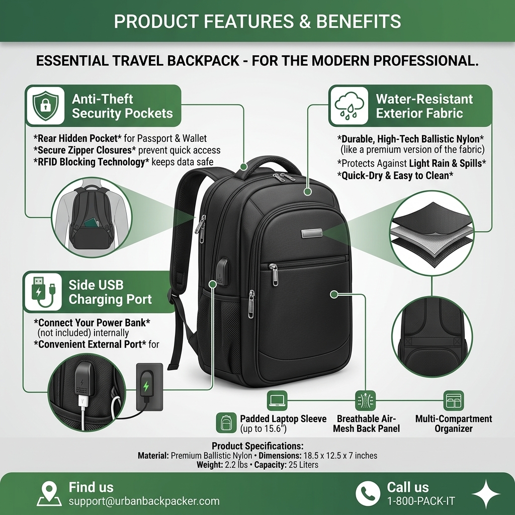 laptop bag - Features & Benefits